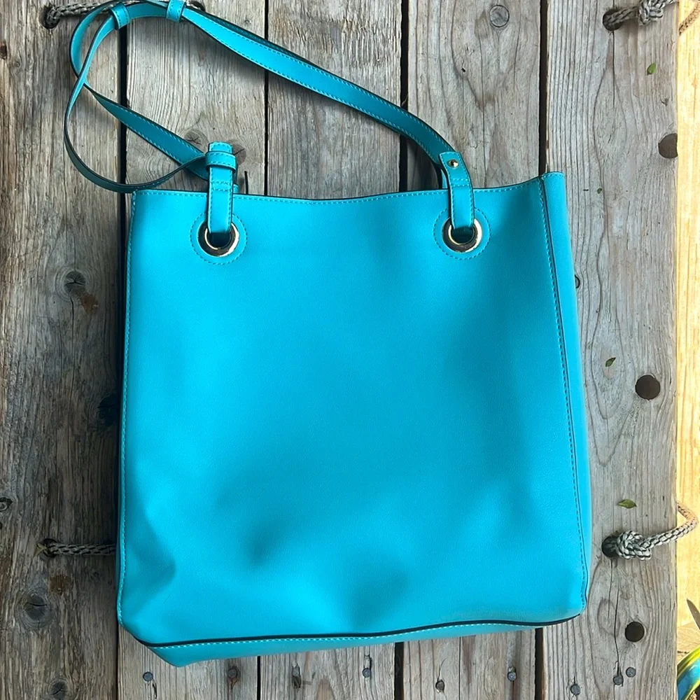 Nanette Lepore Vegan Leather Kassandra Shoulder Bag in “Tiffany Blue” - Picture 2 of 10